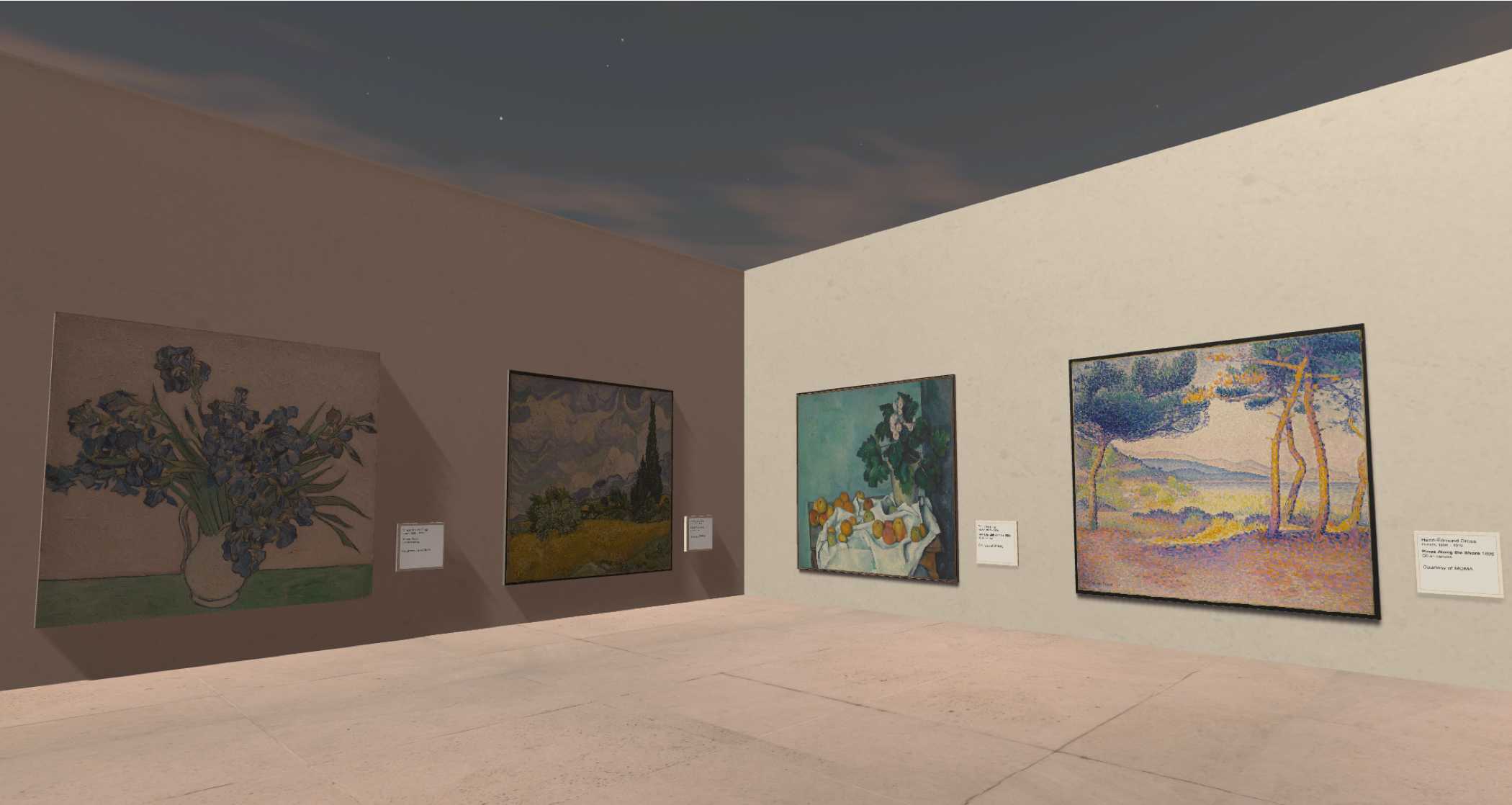 Screenshot from art/VR gallery